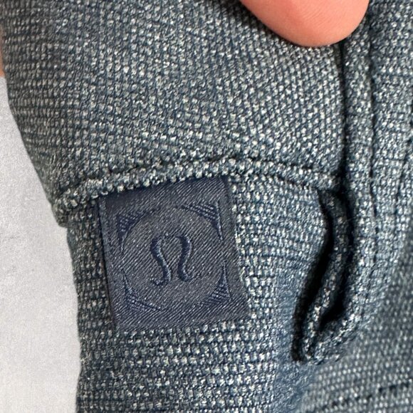 Lululemon Mens ABC Pants Tech Canvas Blue Size 40 Style LM5608S Trousers Denim - Picture 7 of 16